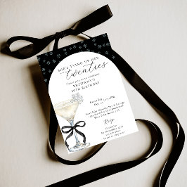 Tying Up Her Twenties Winter Themed 30th Birthday Kaart