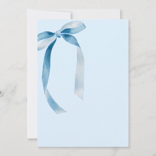 Tying Up My 20s Chic Blue Bow 30e verjaardagsfeest Kaart (Achterkant)