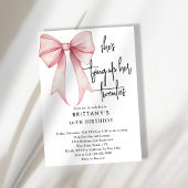 Tying Up My 20s Pink Coquette Bow 30ste verjaardag Kaart