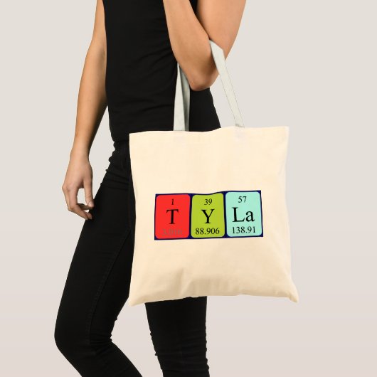 Tyla periodieke tabelnaam canvas tas (Voorkant (product))