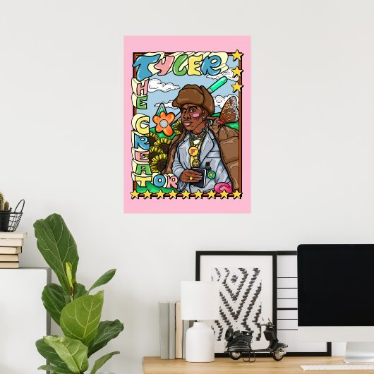 Tyler Creator Funky Portrait Poster (Thuiskantoor)