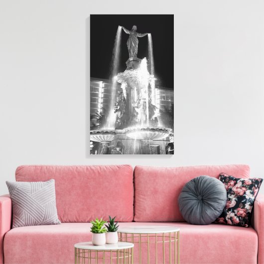 Tyler Davidson Fountain Canvas Afdruk (Insitu (Woonkamer))