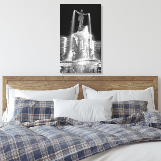 Tyler Davidson Fountain Canvas Afdruk (Insitu (Slaapkamer))