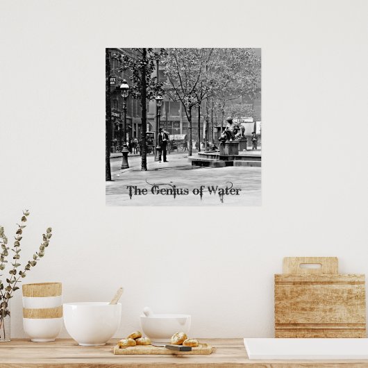 Tyler Davidson Fountain Poster (Keuken)