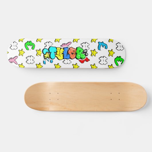 Tyler Graffiti aangepast skateboard (Horizontaal)