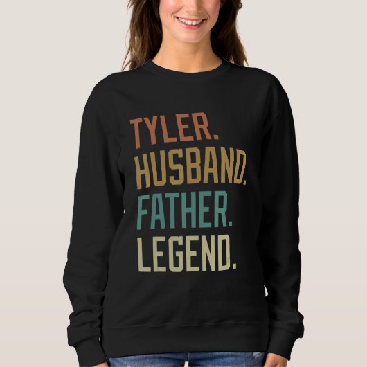 Tyler Husband Father Legend Father's Day Retro Trui (Voorkant)