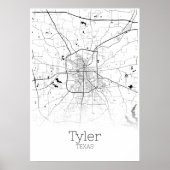 Tyler Map - Texas - City Map Poster (Voorkant)