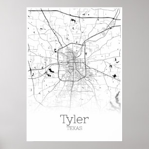 Tyler Map - Texas - City Map Poster