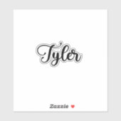 Tyler Naam - Handgeschreven kalligrafie Sticker (Vel)
