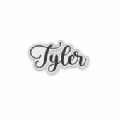 Tyler Naam - Handgeschreven kalligrafie Sticker (Voorkant)