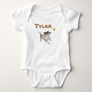 Tyler Naam Met Fox Terrier, Baby Body Romper