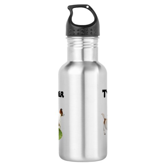 Tyler naam met vossenflesje waterfles  (Achterkant)