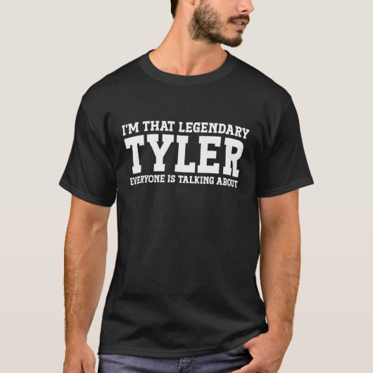 Tyler Personal Name Funny Tyler T-shirt (Voorkant)