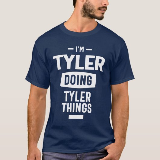 Tyler Persoonlijke naam Birthday Gift T-shirt (Voorkant)