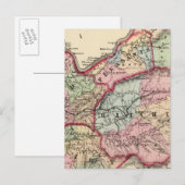 Tyler, Ritchie, Pleasants, Wood, Wirt counties Briefkaart (Voorkant / Achterkant)