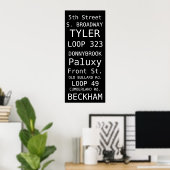 TYLER SUBWAY SIGN POSTER (Thuiskantoor)