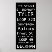 TYLER SUBWAY SIGN POSTER (Voorkant)