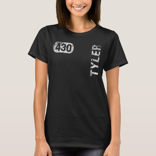 Tyler Texas 430 Area Code  Retro T-shirt (Voorkant)