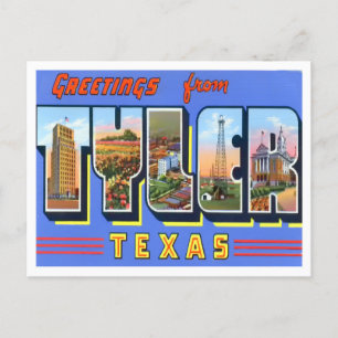 Tyler, Texas  Big Letters Briefkaart