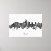 Tyler Texas Skyline BW Canvas Afdruk (Voorkant)
