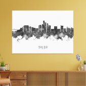 Tyler Texas Skyline BW Canvas Afdruk (Insitu (Woonkamer))