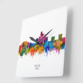 Tyler Texas Skyline Vierkante Klok (Hoek)