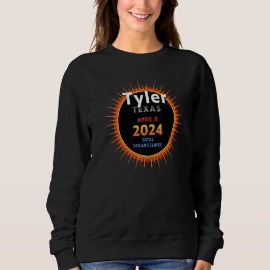 Tyler Texas TX Total Solar Eclipse 2024 2 Premiu Trui (Voorkant)