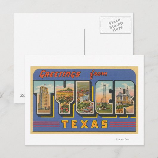 Tyler, TexasLarge Letter ScenesTyler, TX Briefkaart (Voorkant / Achterkant)