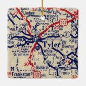 Tyler TX 1941 Map Keramisch Ornament (Achterkant)