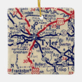 Tyler TX 1941 Map Keramisch Ornament (Voorkant)