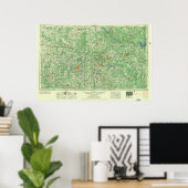 Tyler TX  Topo Map Poster (Thuiskantoor)