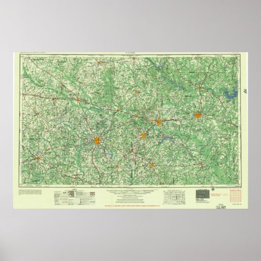 Tyler TX  Topo Map Poster (Voorkant)