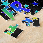 "TYLER" Voornaam, geun "HAPPY BIRTHDAY" Legpuzzel (Zijkant)