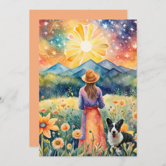 Tyme in Sunshine Scenery Aangepaste Kaart (Voorkant / Achterkant)