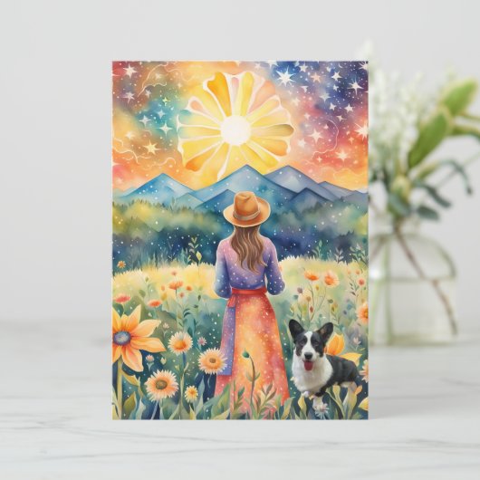 Tyme in Sunshine Scenery Aangepaste Kaart (Staand voorkant)