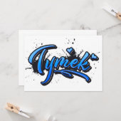 Tymek Heart Splash Graffiti Karte Kaart (Voorkant / Achterkant in situ)