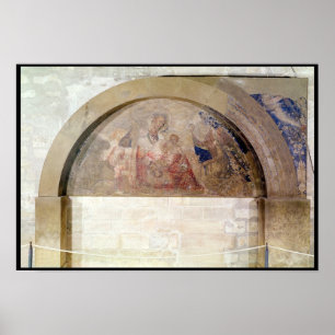 Tympanum dat de Maagd van de Moeilijkheden afschil Poster