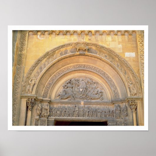 Tympanum van de veranda met de afbeelding van Chri Poster (Voorkant)