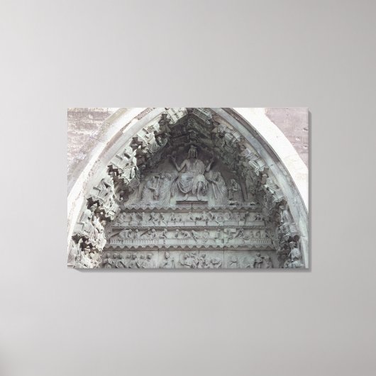 Tympanum van het linkerportaal canvas afdruk (Voorkant)