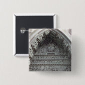 Tympanum van het linkerportaal vierkante button 5,1 cm (Voorkant /achterkant)