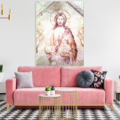 Tympanum voor de Savior Blessing, 1341 Canvas Afdruk (Insitu (Woonkamer))