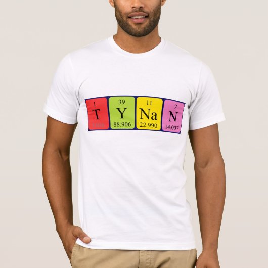 Tynan periodiek shirt van de lijstnaam (Voorkant)