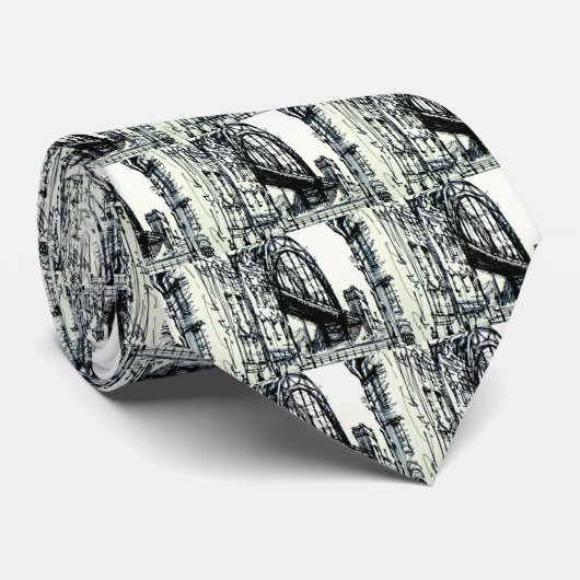 Tyne Bridge Dene Street Stropdas (Opgerold)