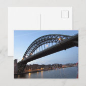 Tyne Bridge Evening Lights Briefkaart (Voorkant / Achterkant)