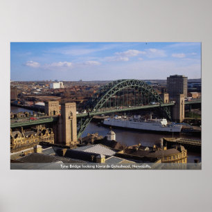 Tyne Bridge, gericht op Gateshead, Newcastle Poster
