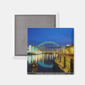 Tyne Bridge, Newcastle-Upon-Tyne, Engeland Magneet (Voorkant / Achterkant)