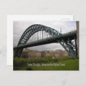 Tyne bridge, Newcastle Upon Tyne Post card. Briefkaart (Voorkant / Achterkant)