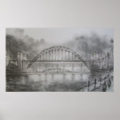 Tyne Bridge uit de Quayside Newcastle Print (Voorkant)
