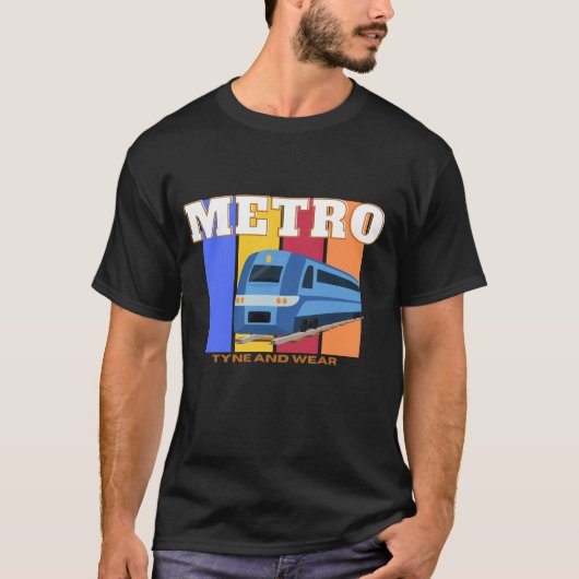 Tyne en draag metro Newcastle T-shirt (Voorkant)