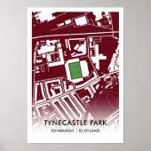 Tynecastle Park Poster - thuisbasis van Midlothian (Voorkant)